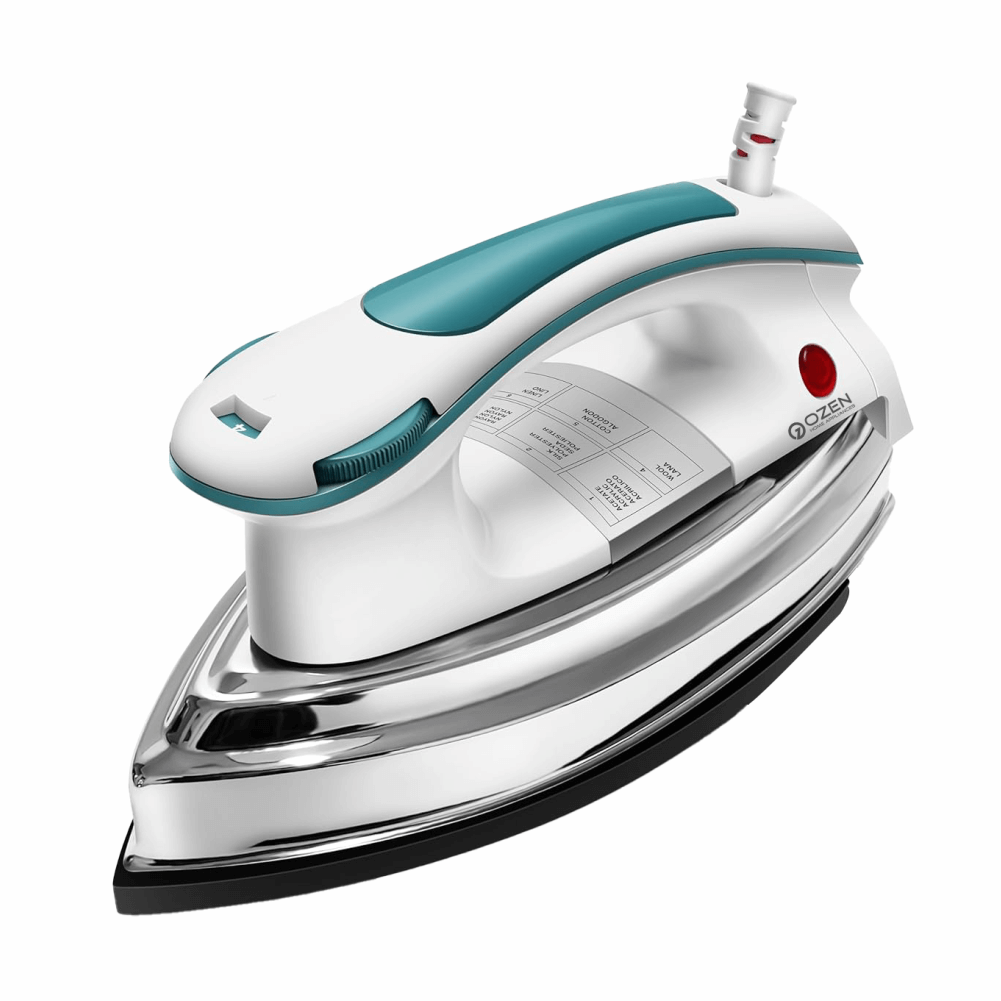 OZEN Heavyweight Dry Iron, Quick Heat Up, 6 Modes, Dry Iron Press, 750 W Dry Iron  (White Blue)